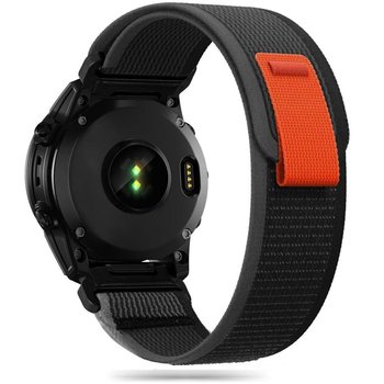 Tech-Protect Nylon Pasek Do Garmin Fenix 5 / 6 / 6 Pro / 7 Black/Orange - TECH-PROTECT