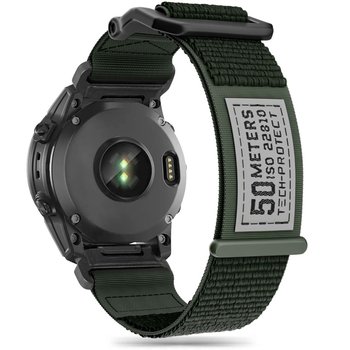 Tech-Protect Scout Pasek Nylonowy Do Garmin Fenix 5 / 6 / 6 Pro / 7 Military Green - TECH-PROTECT