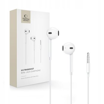Tech-Protect Ultraboost Mini Jack Earphone Core White - Tech-Protect