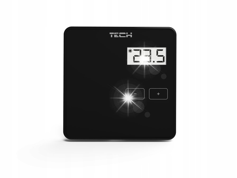 TECH R-8bw Bezprzewodowy regulator pokojowy Czarny 566 - inna (Inny ...