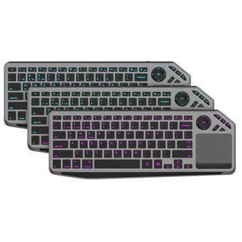 Techly Bezprzewodowa Klawiatura Dualna Bt/Rf Touchpad Led Rgb - Techly