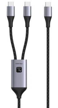 Techly Kabel do ładowania USB-C na 2x USB-C 100W 1,5m PD QC PPS - Techly