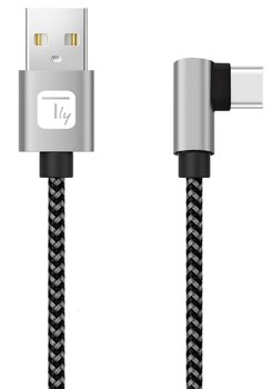 Techly Kabel USB 2.0 USB-A na USB-C kątowy 2m M/M 3A Oplot - Techly