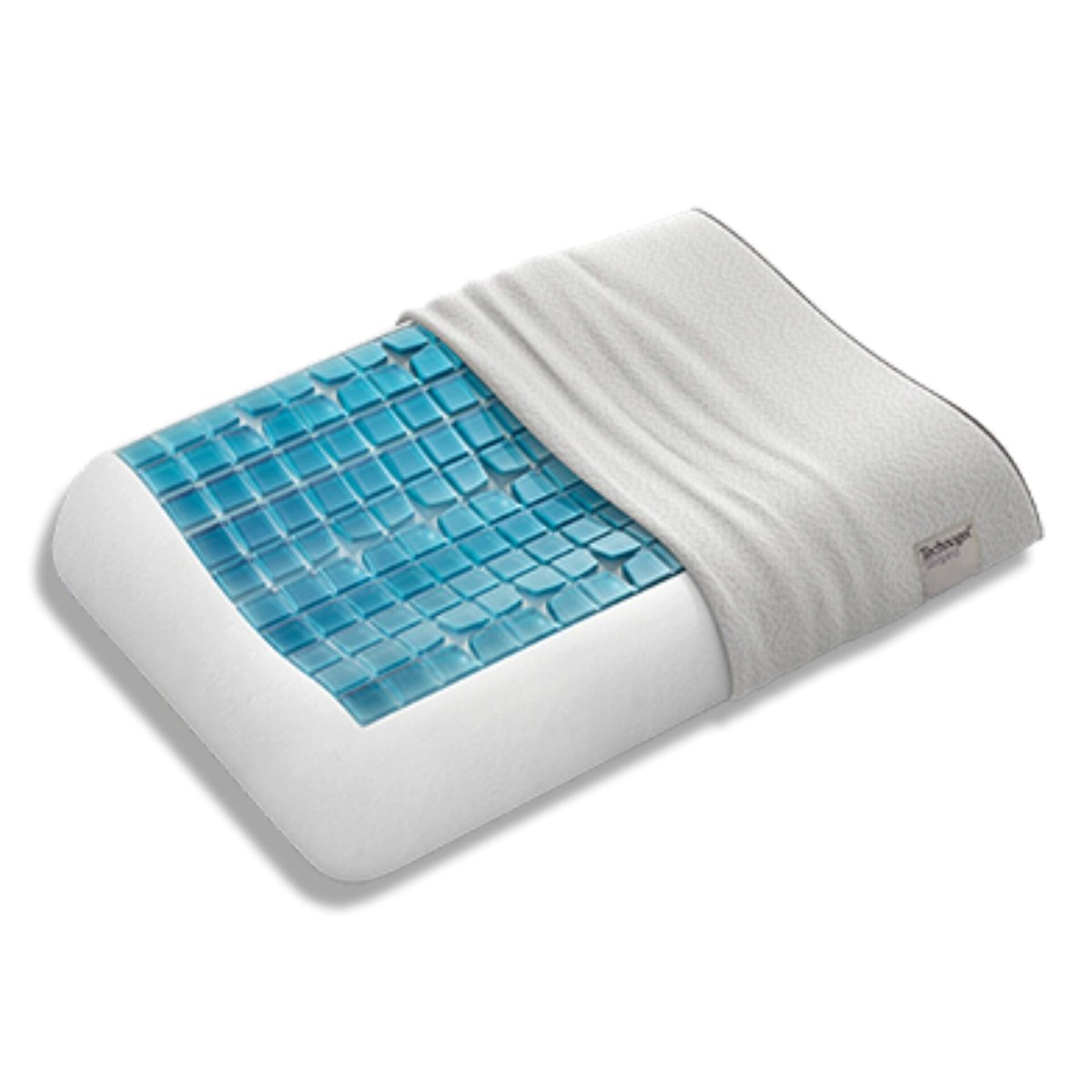Technogel Cuscino in Gel anatomico, 66 x 42 x 7 cm, 57, Poliestere, 41% Modal, 1,5% Elastan, Bianco, 66x42x7cm