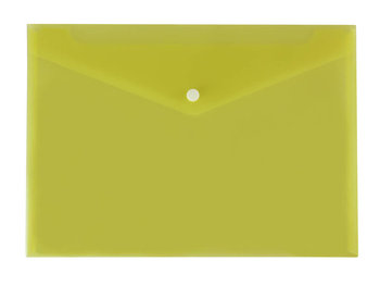 Teczka koperta na zatrzask A4 PP przezrocz żółta - żółta - Biurfol