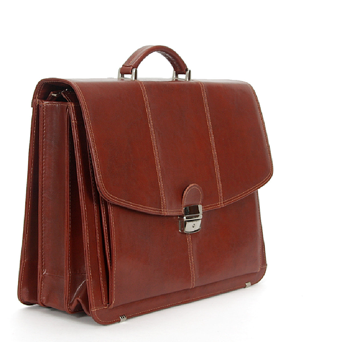 Galskór Teczka na laptop z naturalnej skóry brązowej GALSKÓR