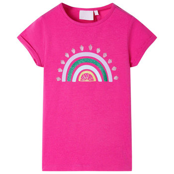 Tęczowa Koszulka Dziewczęca 140, Ciemny Różowy, 95 - Inna marka