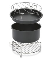Tefal Xa1120 Easy Fry Xl - Wkładka Do Kosza Do Gotowania Z 4 Akcesoriami, Zdrowe Gotowanie, Stal Nierdzewna, Szara, Nieprzywierająca Inna marka