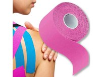 Tejpy taśma kinezjologiczna różowa 5 m x 5 cm, wodoodporny plaster do kinesiotapingu, rehabilitacji i sportu, hipoalergiczny, bez lateksu, elastyczny tape na mięśnie, stawy, obrzęki i ból, do regeneracji, stabilizacji i profilaktyki kontuzji