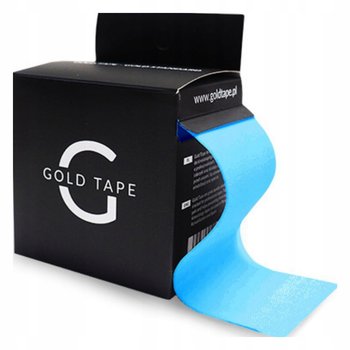 Tejpy Taśmy Kinesiotaping Plastry Gold Tape 5Cmx5M Niebieskie