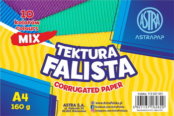 Tektura falista ASTRAPAP A4 mix 10 kol 160g, zestaw - Astra