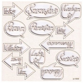 TEKTURKA scrapki Strzałki słówka handscript font - Scrapiniec