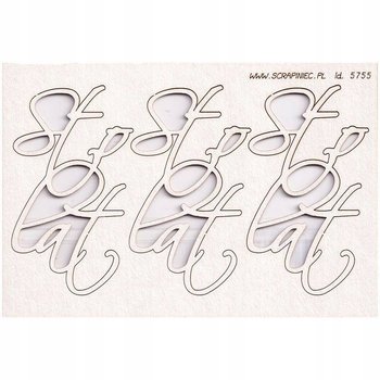 Tekturka STO LAT - zestaw 3 napisów - Scrapiniec