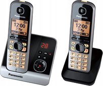 Telefon bezprzewodowy Panasonic KX-TG6722 GB Duo brak informacji