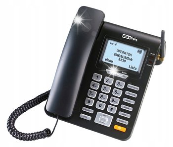 Telefon biurowy Maxcom MM 28 DHS FM funkcja SMS - Inny producent