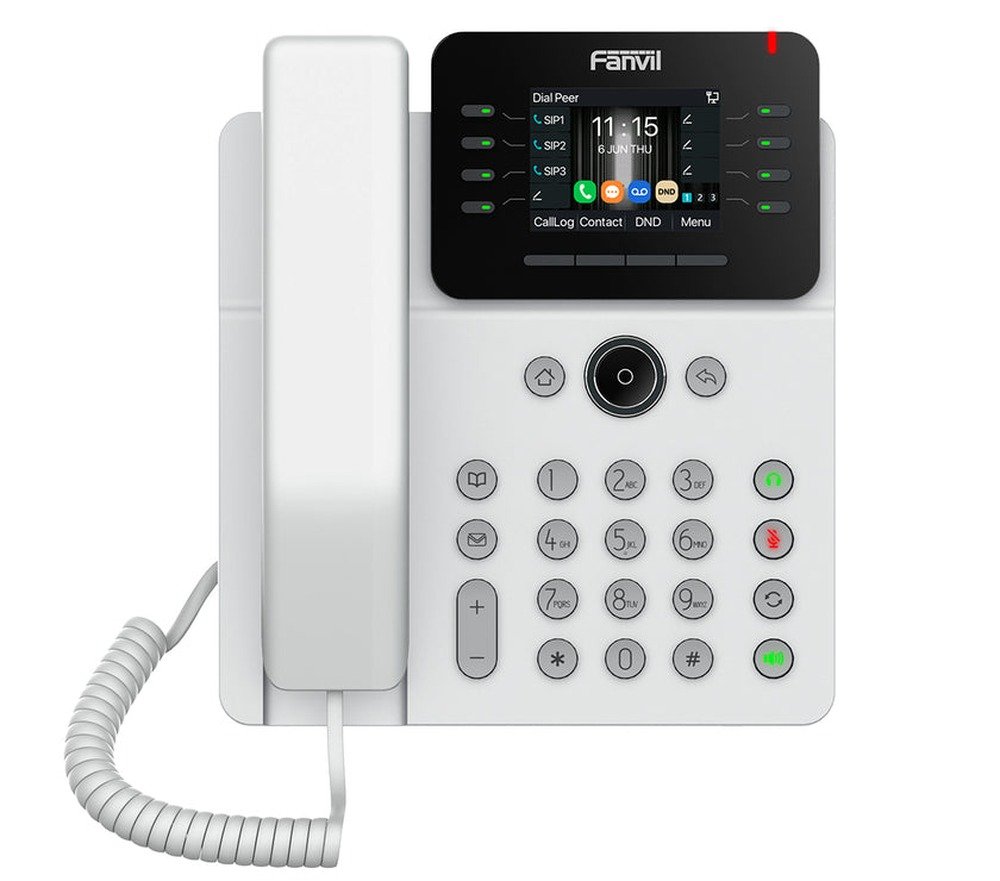 Telefon biznesowy VoIP Fanvil V62G - Biały, Gigabitowy, z PoE i USB