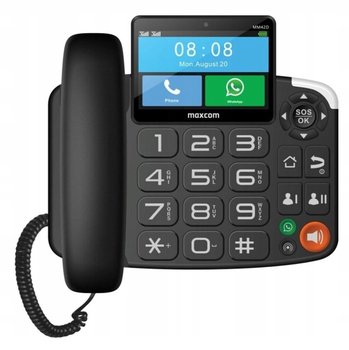 Telefon Stacjonarny Maxcom na Kartę SIM: WhatsApp, LTE, Przycisk SOS, Głośn - Maxcom