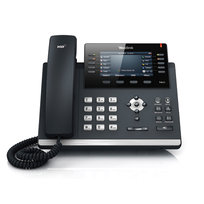 Telefon stacjonarny YEALINK SIP-T46U VoIP 2x RJ45 1000Mb/s, wyświetlacz, PoE, USB, bez zasilacza