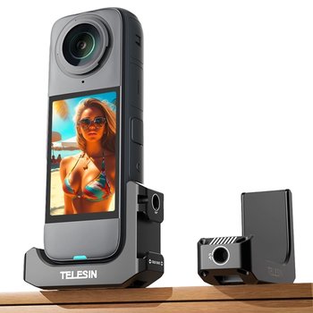 TELESIN Mini Cage Mount do Insta360 X4 - Lekki & Uniwersalny - TELESIN