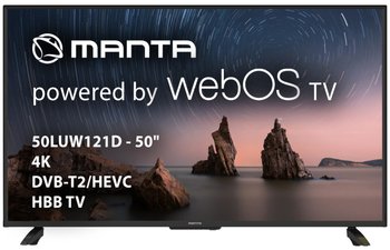 Telewizor MANTA 50LUW121D, LED, 50”, 4K UHD, USB, HDMI, Wi-Fi, HDR - Manta