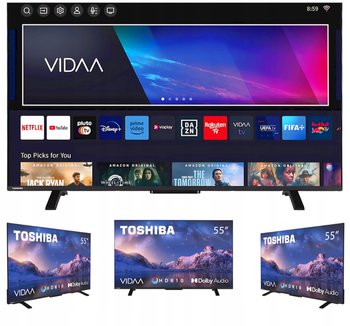 Telewizor Smart TV LED 55" TOSHIBA 55UV2363DAN 4K UHD HDR VIDAA DVB-T2 HEVC - Toshiba