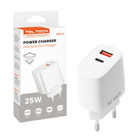 Teltech ładowarka sieciowa USB / Typ-C 25W biały  TCH-02 TELTECH