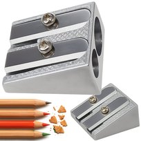 Temperówka Metalowa 2 Ostrza Podwójna Solidna Dwuotworowa Strugaczka