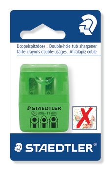 Temperówka z pojemnikiem, podwójna, zielona neon - Staedtler