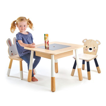 Tender Leaf Toys, Stolik i dwa krzesełka do pokoju dziecięcego, kolekcja mebli Forest - Tender Leaf Toys