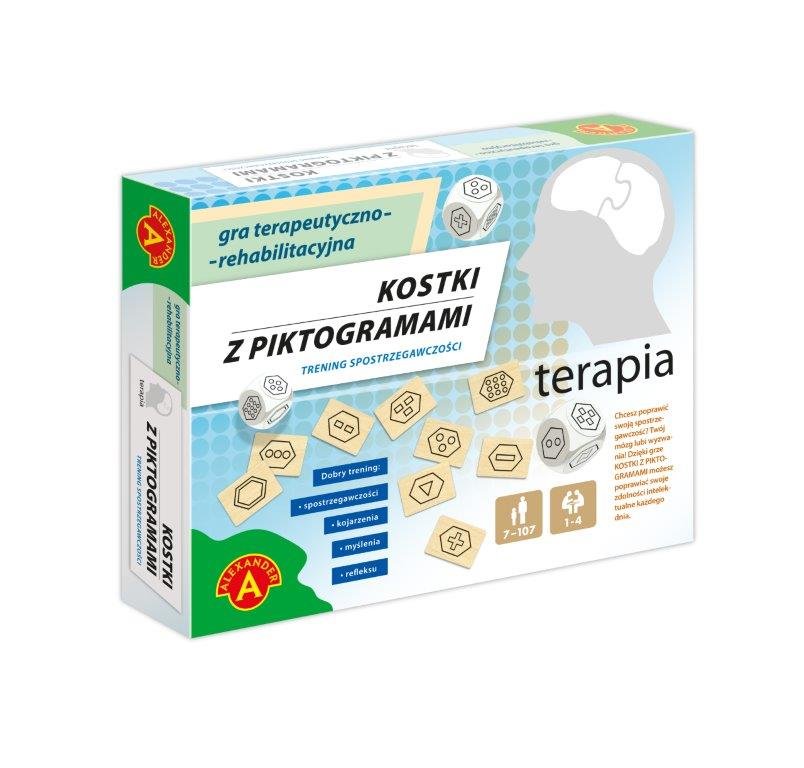 Terapia kostki z piktogramami, gra logiczna, Alexander