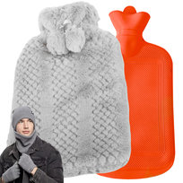Termofor Gumowy Sweterek Duży 2L Na Wodę Pokrowiec Sweter Ogrzewacz Wzór