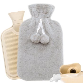 Termofor Heckermann 2L Jasnoszary z pokrowcem - Heckermann