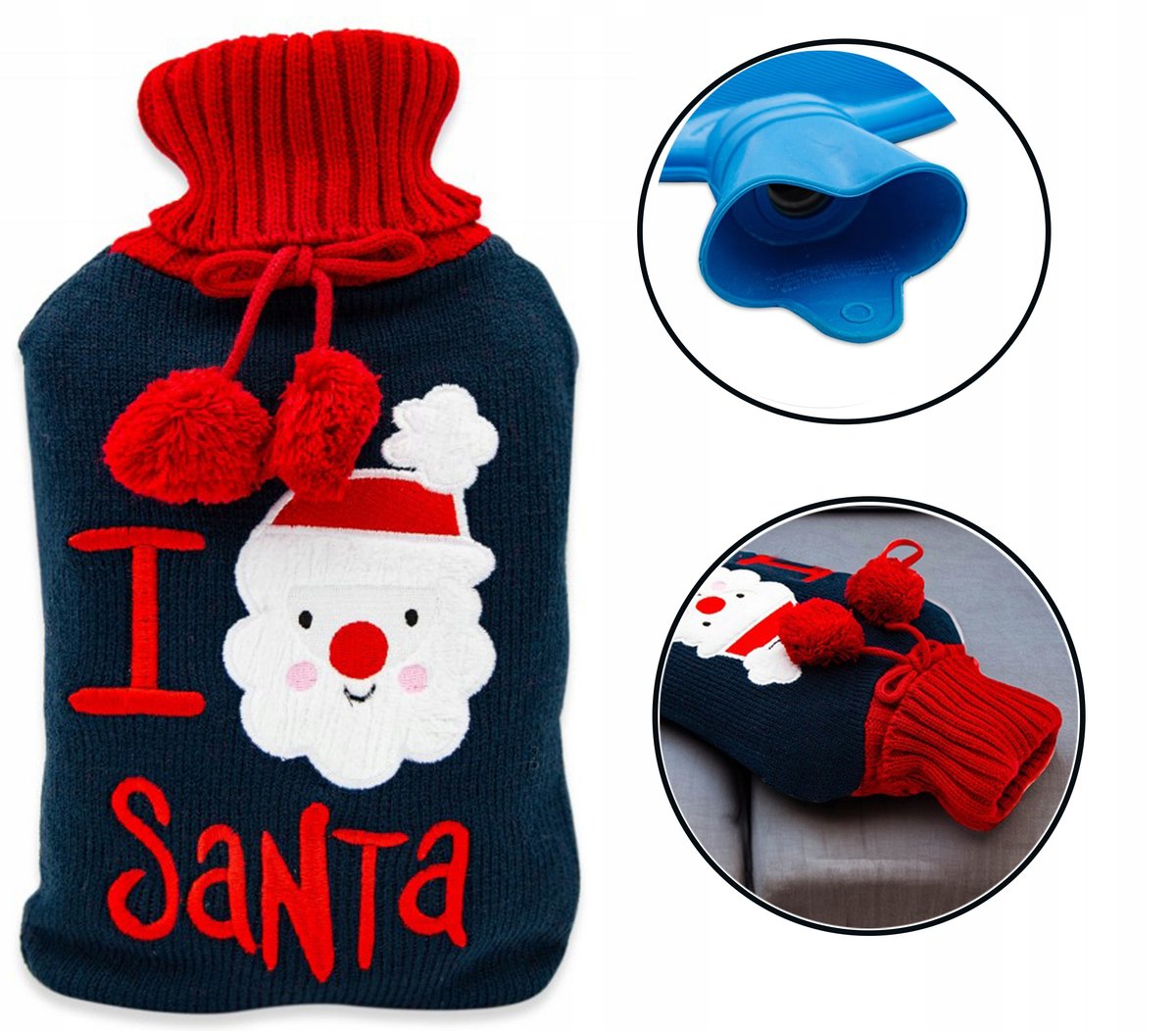 Termofor pluszowy gumowy 2l na wodę Termofor duży Inna marka