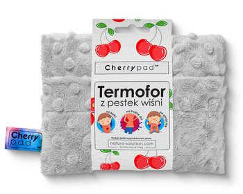 Termofor z pestek wiśni CHERRYPAD Minky, szary - NATURE-SOLUTION