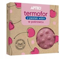 Termofor z pestek wiśni na kolkę różowy APTEO