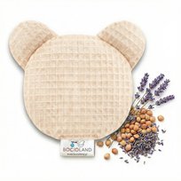 TERMOFOR Z PESTEK WIŚNI Z LAWENDĄ MIŚ WAFEL 180g  KREMOWY Bocioland