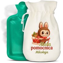 Termofor Zielony W Pokrowcu MAŁA POMOCNICA MIKOŁAJA Prezent Na Święta Wzory