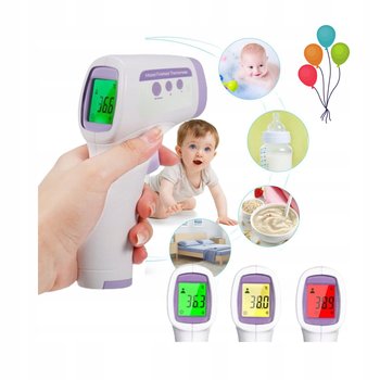 TERMOMETR BEZDOTYKOWY LEKARSKI ELEKTRONICZNY CYFROWY LCD PODCZERWIEŃ BIAŁY - Inny producent