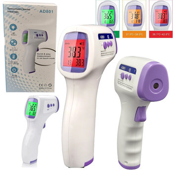 TERMOMETR BEZDOTYKOWY NA PODCZERWIEŃ LCD DLA DZIECI I DOROSŁYCH DOKŁADNY - WKS