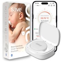 TERMOMETR BEZPRZEWODOWY DLA DZIECKA SMART MEDYCZNY ALARM GORĄCZKI APLIKACJA