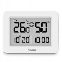 Termometr higrometr elektryczny Hama Baros biały domowy