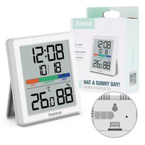 Termometr higrometr elektryczny Hama Paros biały domowy