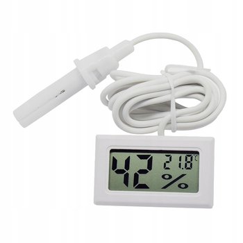 Termometr + Higrometr Miernik wilgotności biały - inna (Inny)