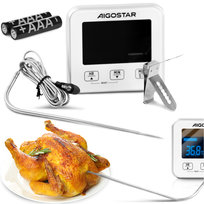 Termometr Kuchenny Magnes Led Do Piekarnika Grilla Wędzarni Sonda Baterie