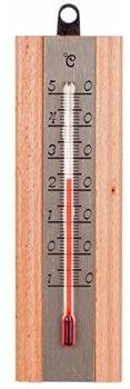 Termometr pokojowy 40 x 130 mm złota skala drewniany prostokątny Bioterm - Bioterm