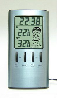 Termometr wew/zewn z zegarem i pogodynką  211 - Inny producent