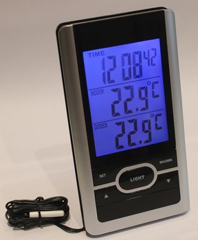 Termometr Wew/zewn,zegar, Podświetlenie, Duże Cyfry Model 110 - Inny producent