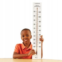 Termometr wielki duży klasowy szkolny 75 cm-Zdjęcie-0