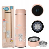 Termos dla Dzieci CZUJNIK TEMPERATURY LED na Napoje Stalowy Łososiowy 500ml
