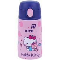 Termos dla dziewczynki różowy z silikonową słomką 400 ml Hello Kitty Kite
